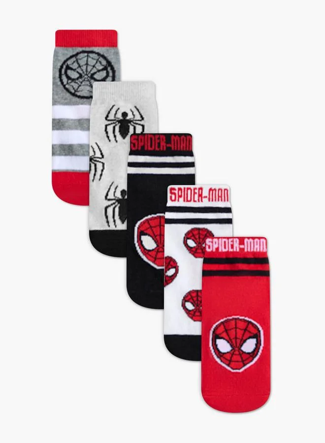 مارفل Pack Of 5 Boys Socks With Spider-Man Print
